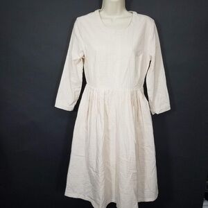 New Anthropologie Mo:Vint Textured Cotton Dress M